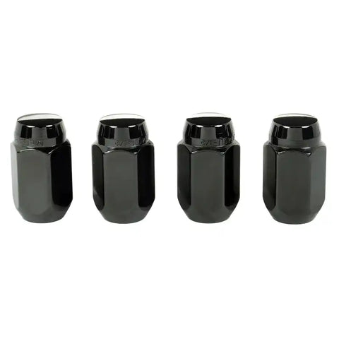 McGard Hex Lug Nut (Cone Seat) 1/2-20 / 13/16 1.5in. Length (4-Pack) - Black