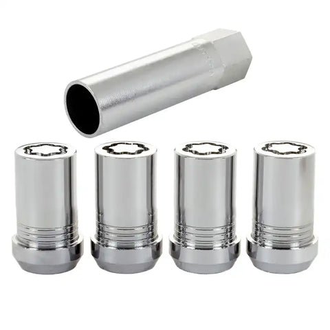 McGard Wheel Lock Nut Set - 4pk. (Tuner / Cone Seat) M14X1.5 22mm Hex 1.648in. Length Chrome