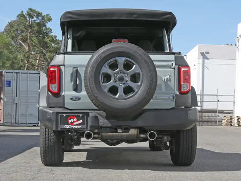aFe 49-33137-P Vulcan 3in 304 SS Axle-Back Exhaust 2021 Ford Bronco L4-2.3L (t)/V6-2.7L (tt) w/ Polished Tips