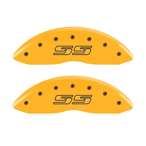 MGP 4 Caliper Covers Engraved Front & Rear Avalanche SS Yellow Finish Black Char 2000 Chevy Tahoe
