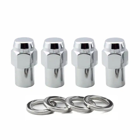 McGard Hex Lug Nut (Reg. Shank - .746in.) 7/16-20 / 13/16 1.65in. Length (4-Pack) Chrome