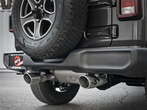 aFe 49-48067-P Rebel Series 2.5in 409 SS Axle-Back Exhaust w/ Polished Tips 2018+ Jeep Wrangler (JL) V6 3.6L