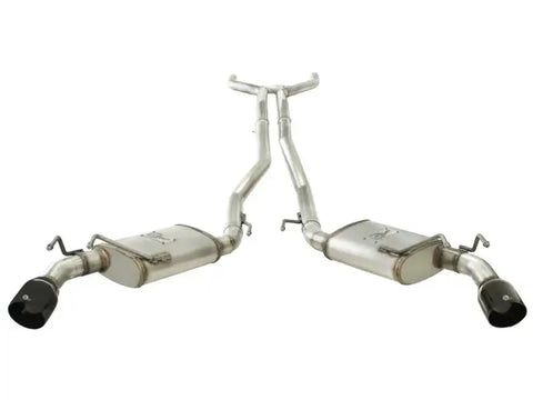 aFe 49-44042-B MACHForce XP Exhaust 2.5in Stainless Steel CB/10-13 Chevy Camaro V6-3.6L (td) (gloss blk tip)