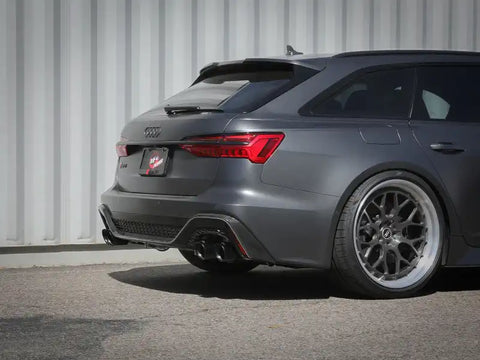 aFe 49-36448-B 20-21 Audi RS6 Avant V8 4L (tt) MACH Force-Xp 3in to 2.5in 304 SS Cat-Back Exhaust w/ Black Tip