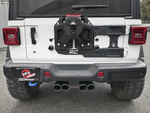 aFe 49-38071-B Rebel Series 2.5in. 304 SS C/B Exhaust System 2018 Jeep Wrangler (JL) V6-3.6L - Black Tip