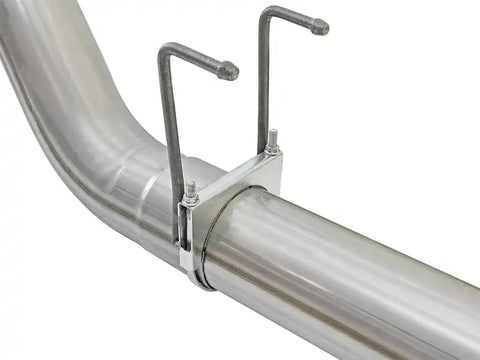 aFe 49-03090-P ATLAS 5in DPF-Back Alum Steel Exhaust System w/Polished Tip 2017 Ford Diesel Trucks V8-6.7L (td)