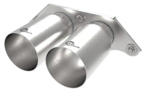 aFe 49C36435-H Power Mach Force Xp 4in 304 SS Bolt-On Exhaust Tips Brushed 14-19 Porsche 911 GT3 3.8L/4.0L