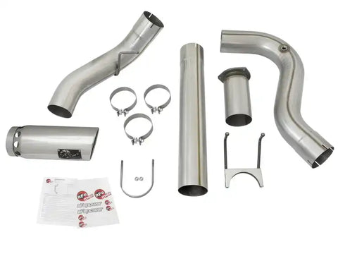 aFe 49-03090-P ATLAS 5in DPF-Back Alum Steel Exhaust System w/Polished Tip 2017 Ford Diesel Trucks V8-6.7L (td)