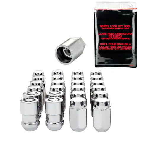 McGard 6 Lug Hex Install Kit w/Locks (Cone Seat Nut) 1/2-20 / 13/16 1.5in. Length - Chrome