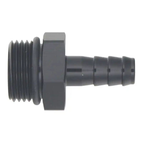 DeatschWerks 10AN ORB Male to 3/8in Male Triple Barb Fitting (Incl O-Ring) - Anodized Matte Black