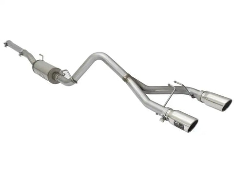 aFe 49-48056-P Rebel Series CB 2.5in Dual Center Exit SS Exhaust w/ Polish Tip 07-15 Jeep Wrangler 3.6L/3.8L V6