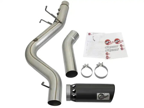 aFe 49-44085-B LARGE BORE HD 4in 409-SS DPF-Back Exhaust w/Black Tip 2017 GM Duramax V8-6.6L (td) L5P