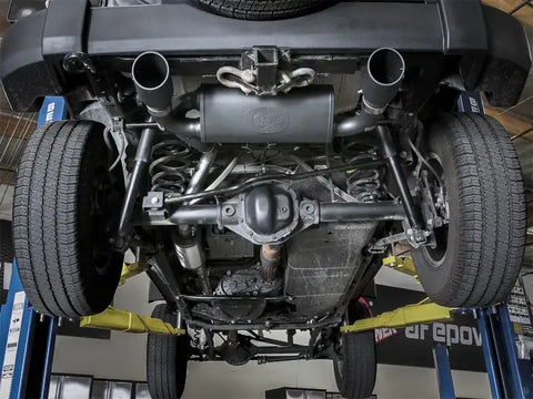 aFe 49-48062-B Rebel Series 2.5in 409 SS Cat-Back Exhaust w/ Black Tips 2007+ Jeep Wrangler (JK) V6 3.6L/3.8L