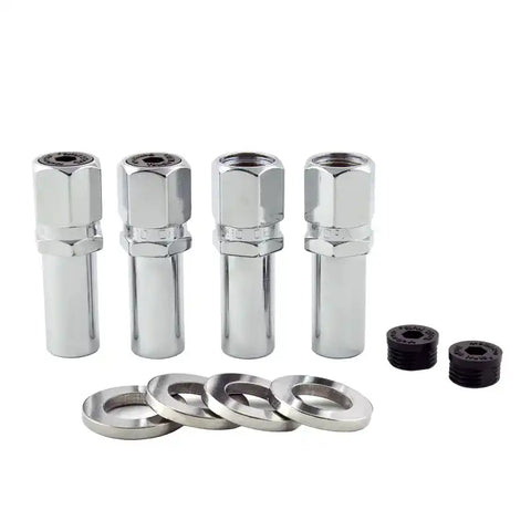 McGard Hex Lug Nut (Drag Racing X-Long Shank) 7/16-20 / 13/16 2.475in. Length (4-Pk) - Chrome