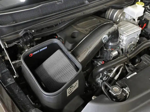 aFe 57-10011D 19-20 Dodge RAM 1500 5.7L Track Series Carbon Fiber Cold Air Intake System w/Pro DRY S Filter