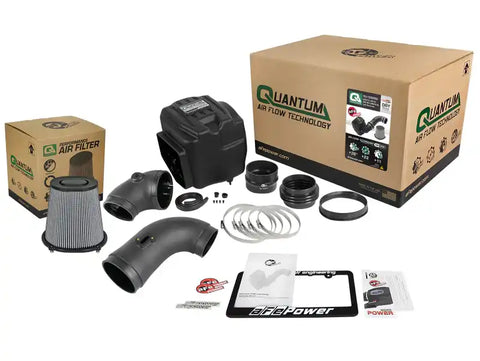 aFe 53-10005D Quantum Pro DRY S Cold Air Intake System 08-10 GM/Chevy Duramax V8-6.6L LMM -
