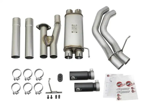 aFe 49-43091-B POWER Rebel Series 3in 409 SS Cat Back Exhaust w/ Black Tips 17 Ford F-150 Raptor V6-3.5L