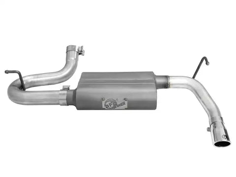 aFe 49-08047-P Scorpion 2-1/2in Alum Steel Axle-Back Exhaust w/Polished Tip 07-18 Jeep Wrangler JK V6-3.6/3.8L
