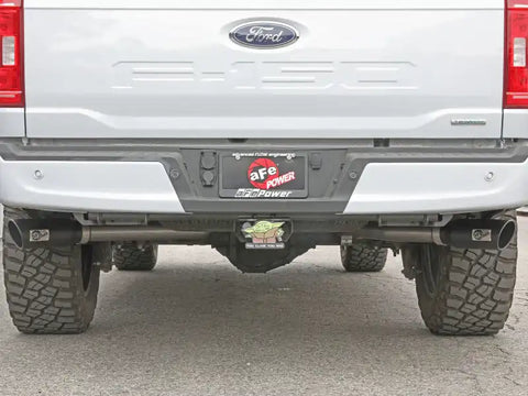 aFe 49-33129-B Gemini XV 3in 304 SS Cat-Back Exhaust 2021 Ford F-150 V6 2.7L/3.5L (tt)/V8 5.0L w/ CO Black Tips