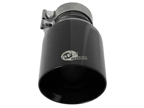 aFe 49T30454-B092 MACH Force-Xp Univ 304 SS Double-Wall Clamp-On Exhaust Tip - Black 3in Inlet 4.5in Outlet