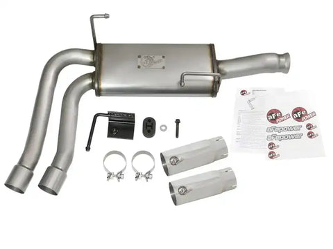 aFe 49-44070-P Rebel Series CB Middle-Side Exit SS Exhaust w/ Polished Tips 09-16 GM Silverado/Sierra V6/V8