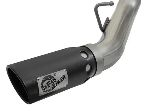 aFe 49-44086-B LARGE BORE-HD 4in 409-SS DPF-Back Exhaust w/Dual Black Tips 2017 GM Duramax V8-6.6L (td) L5P