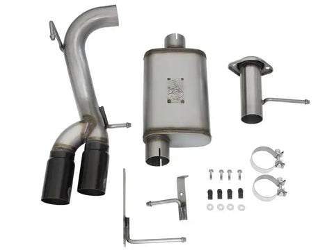 aFe 49-44061-B Rebel Series CB 3in Middle Side Exit SS Exht w/ Black Tips 15-17 Chevy Colorado / GMC Canyon