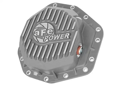aFe 46-70350 Power Street Ser Rear Diff Cover Raw w/Mach Fin 2017 Ford Diesel Trucks V8-6.7L(td) Dana M275-14