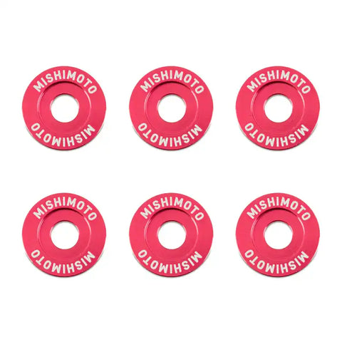 Mishimoto Large Fender Washer Kit (6pcs) - Red