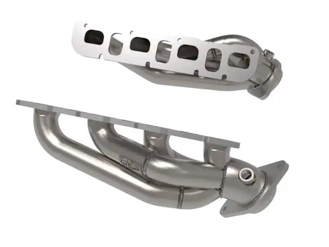 aFe 48-38031 Twisted Steel Header 1-7/8 IN to 2-3/4 304 w/ Raw Finish