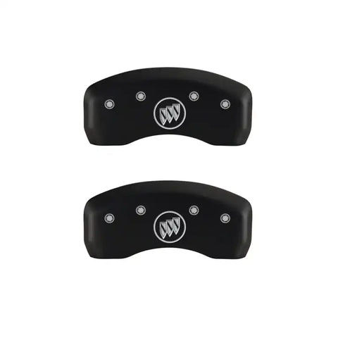 MGP 4 Caliper Covers Engraved Front Buick Engraved Rear Buick Shield Red finish silver ch