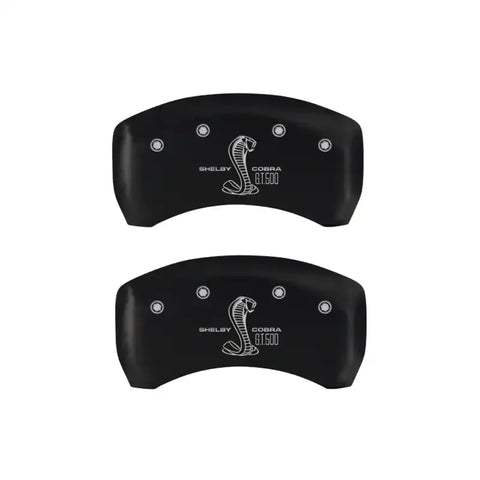 MGP Rear set 2 Caliper Covers Engraved Rear GT500 Shelby & Cobra Red finish silver ch