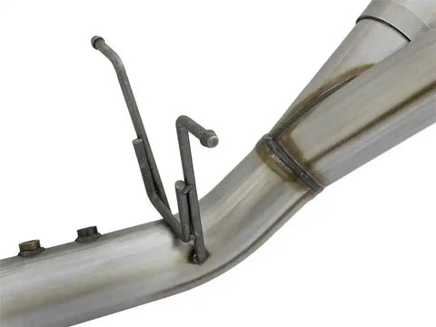 aFe 49-44086-P Large Bore-HD 4in 409-SS DPF-Back Exhaust w/Dual Polished Tips 2017 GM Duramax V8-6.6L (td) L5P