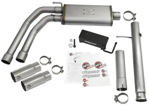 aFe 49-44062-P Rebel Series CB 3in Middle Side Exit SS Exht w/Polish Tips 09-16 Chevy Silverado/GMC Sierra 1500