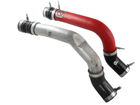 aFe 46-20134-R BladeRunner 3in Red Intercooler Tubes Hot & Cold Side Kit for 13-14 Dodge RAM Diesel 6.7L (td)