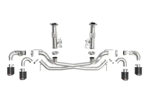 aFe 49-34124NM-C MACH Force-Xp 304 Stainless Steel Cat-Back Exhaust Carbon 2020 Chevrolet Corvette C8