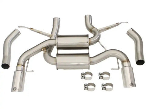 aFe 49-36327-P MACHForce XP 2.5in Axle Back Stainless Exhaust w/ Polished Tips 07-13 BMW 335i 3.0L L6 (E90/92)