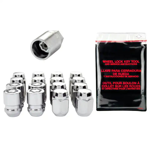 McGard 5 Lug Hex Install Kit w/Locks (Cone Seat Nut) M12X1.25 / 13/16 1.28in. Length - Chrome