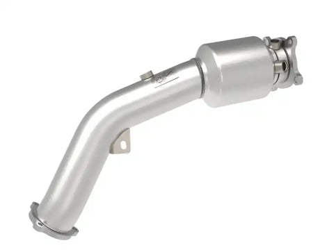 aFe 48-36410-YC 09-16 Audi A4/A5 (B8) L4-2.0L (t) Twisted Steel 3in. Downpipe - 304 Stainless w/ Cat