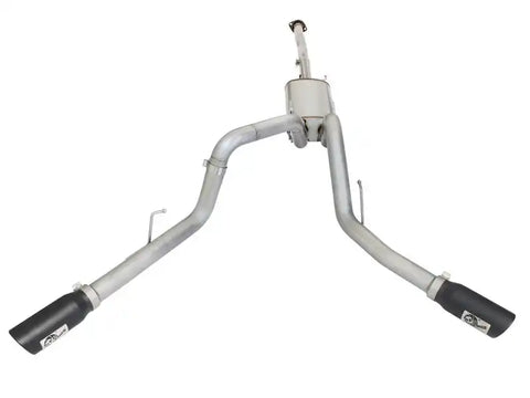 aFe 49-43074-B MACHForce XP Exhaust 3in SS Dual Side Exit CB w/ Black Tips 2015 Ford F150 5.0L V8 CC/SB EC/LB