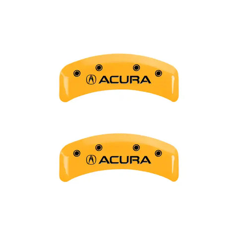 MGP 4 Caliper Covers Engraved Front & Rear Acura Yellow Finish Black Char 2001 Acura TL