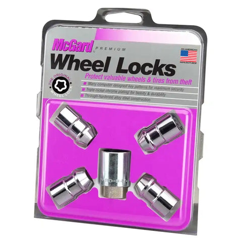 McGard Wheel Lock Nut Set - 4pk. (Cone Seat) 7/16-20 / 3/4 Hex 1.46in. Length Chrome