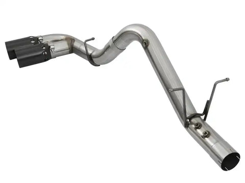 aFe 49-44089-B Victory Series 4in 409-SS DPF-Back Exhaust w/ Dual Black Tips 2017 GM Duramax V8-6.6L(td) L5P