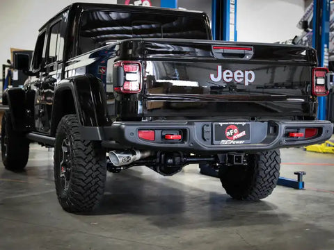 aFe 49-48083-P Apollo GT Series 409 Stainless Steel Cat-Back Exhaust 2020 Jeep Gladiator 3.6L - Polished Tip