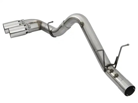 aFe 49-44089-P Victory Series 4in 409-SS DPF-Back Exhaust w/ Dual Polished Tips 2017 GM Duramax V8-6.6L(td) L5P