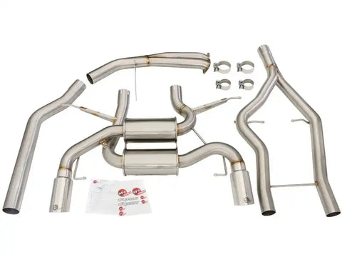 aFe 49-36328-P MACHForce XP SS-304 Polish Tip 3.0in-2.5in Dia Cat Back Exhaust 11-13 BMW 335i (E90/E92) 3.0L