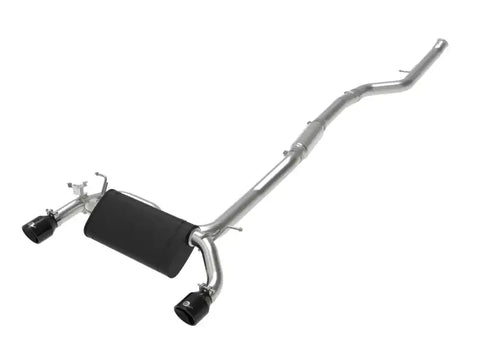 aFe 49-36347-B MACH ForceXP 3IN to 2.5IN 304SS Cat-Back Exhaust System w/ Black Tips 14-16 BMW M235i (F22/23)