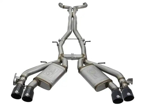 aFe 49-34069-B MACHForce XP 3in 304 SS Cat-Back Dual Exhaust w/ Black Tips 16-17 Chevy Camaro V8-6.2L
