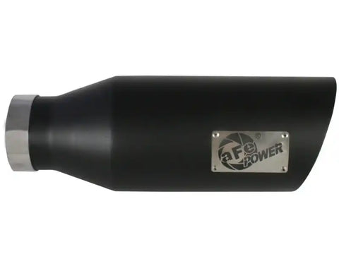 aFe 49-92023-B MACHForce XP Exhausts Tips SS-304 EXH Tip 4In x 7Out 18L Bolt-On (blk)