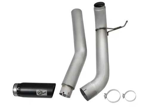aFe 49-06112-B Atlas Exhaust 5in DPF-Back Al Steel 2016 Nissan Titan XD V8-5.0L Black Tip